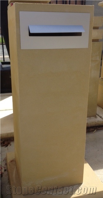 China Yellow Sandstone Letter Box /Mail Box/Exterior Decoration Boxes