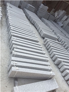 Fargo G603 Granite Kerbstone, Chinese Cheap Grey Granite Flamed Curbstone, New G603 Light Grey Granite Road Stone, Side Stone