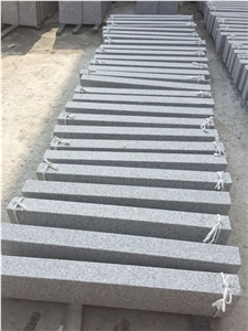 Fargo G603 Granite Kerbstone, Chinese Cheap Grey Granite Flamed Curbstone, New G603 Light Grey Granite Road Stone, Side Stone
