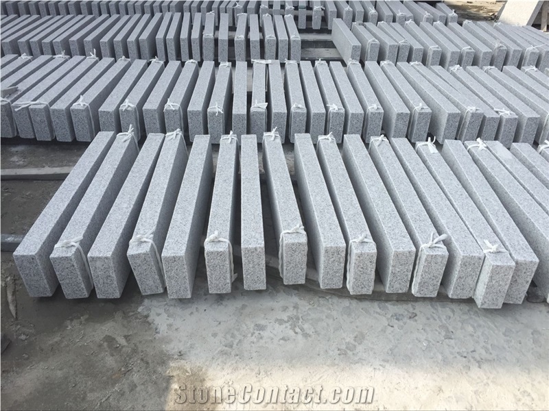 Fargo G603 Granite Kerbstone, Chinese Cheap Grey Granite Flamed Curbstone, New G603 Light Grey Granite Road Stone, Side Stone