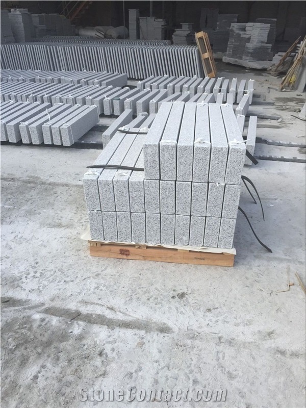 Fargo G603 Granite Kerbstone, Chinese Cheap Grey Granite Flamed Curbstone, New G603 Light Grey Granite Road Stone, Side Stone