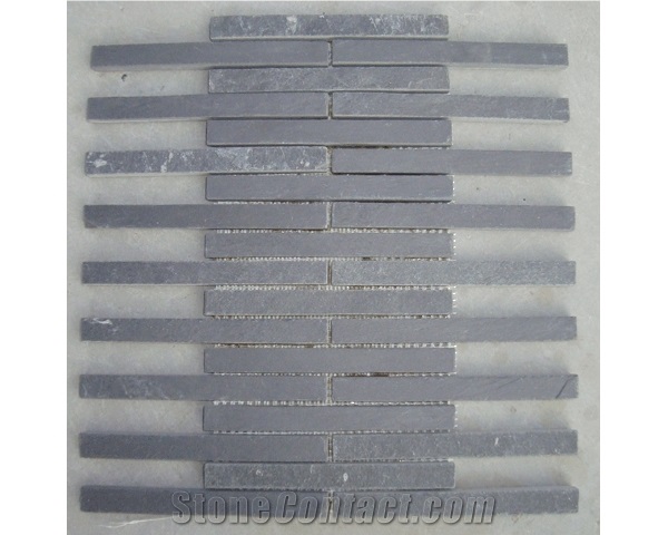 China Grey Slate Linear Mosaic for Interior Decoration
