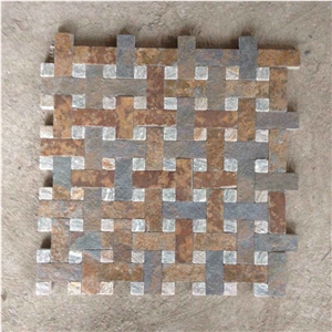 China Multicolor Slate Tumbled Mosaic