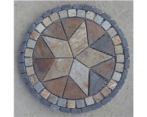 Round Shape Slate Mosaic Round Shape Slate Mosaic