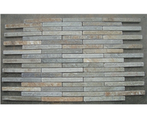 Shower Floor Mosaic, Grey Slate Floor Mosaic