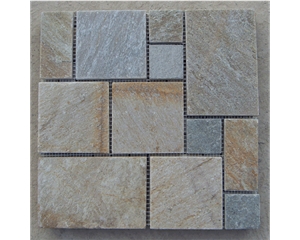 Slate Multicolor Tumbled Floor Mosaic