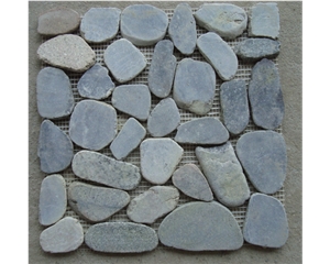 Tumbled Slate Pebble Mosaic, Grey Slate Pebble Mosaic Tumbled Slate Pebble Mosaic, Grey Slate Pebble Mosaic