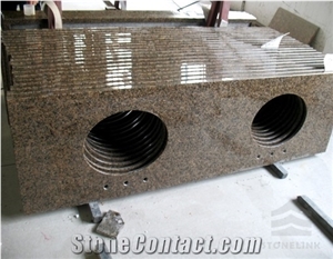 Nice Sale Tropic Brown Granite Bathroom Vanity Tops,Ghadeer Brown Granite,Naranja Brown Granite Bath Countertops,Nayarin Brown