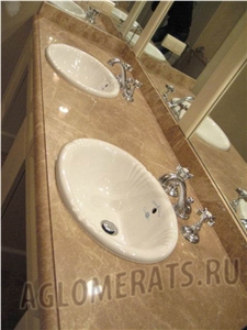 Emperador Light Marble Bathroom Vanity Top