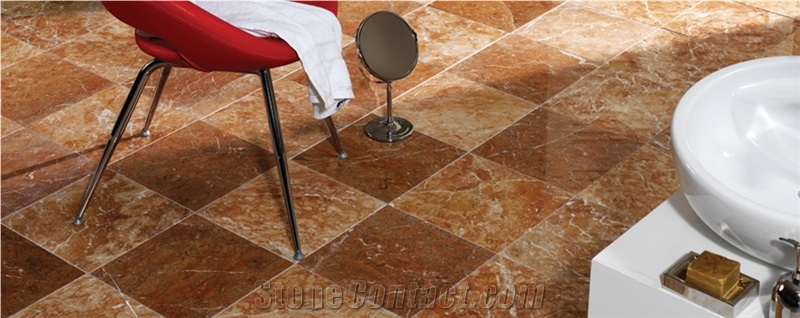 Aegean Red Marble Tiles, Slabs