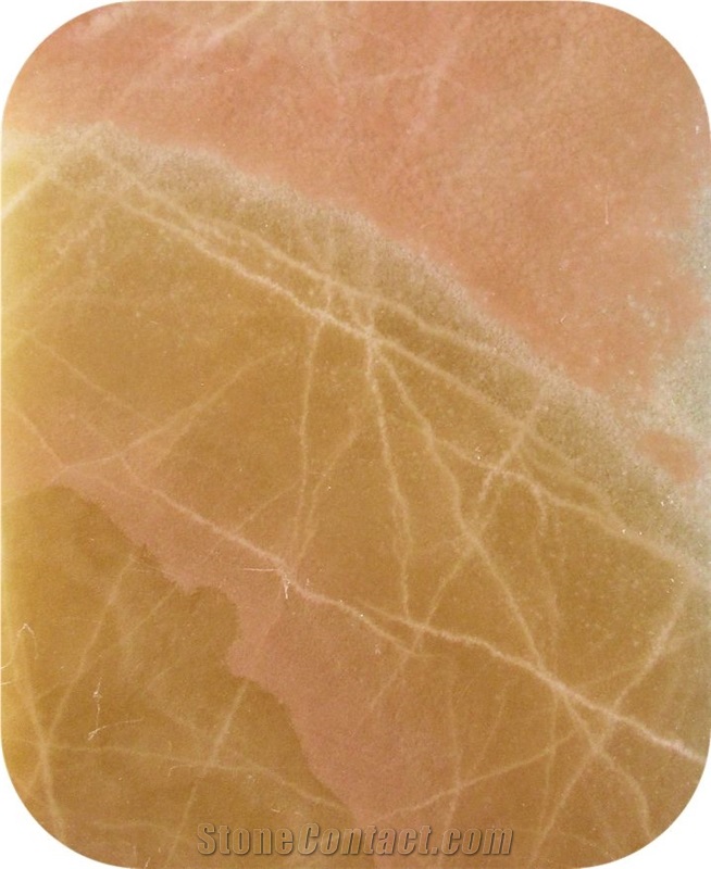 Peach Onyx Tiles & Slabs, Yellow Polished Onyx Flooring Tiles, Wall Tiles
