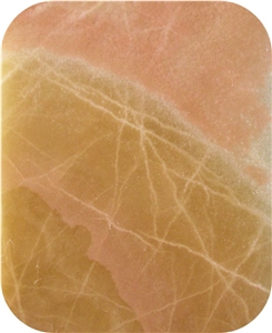 Peach Onyx Tiles & Slabs, Yellow Polished Onyx Flooring Tiles, Wall Tiles