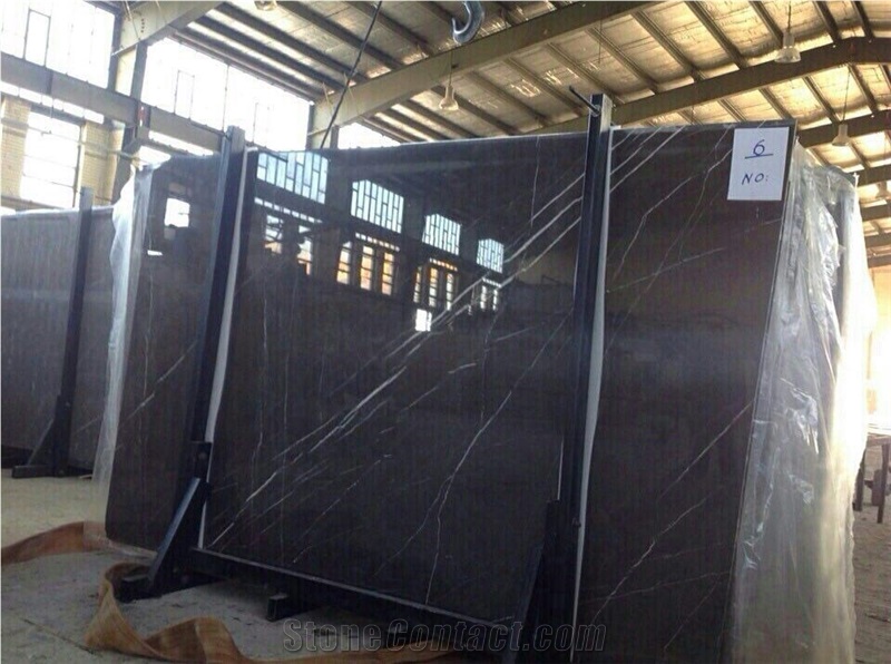 Black Esfahan Marble Marble Slabs & Tiles, Black Polished Marble Flooring Tiles, Floor and Wall Tiles