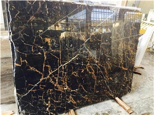 Golden Black Marble Blocks & Slabs, Black Polished Marble Tiles & Slabs