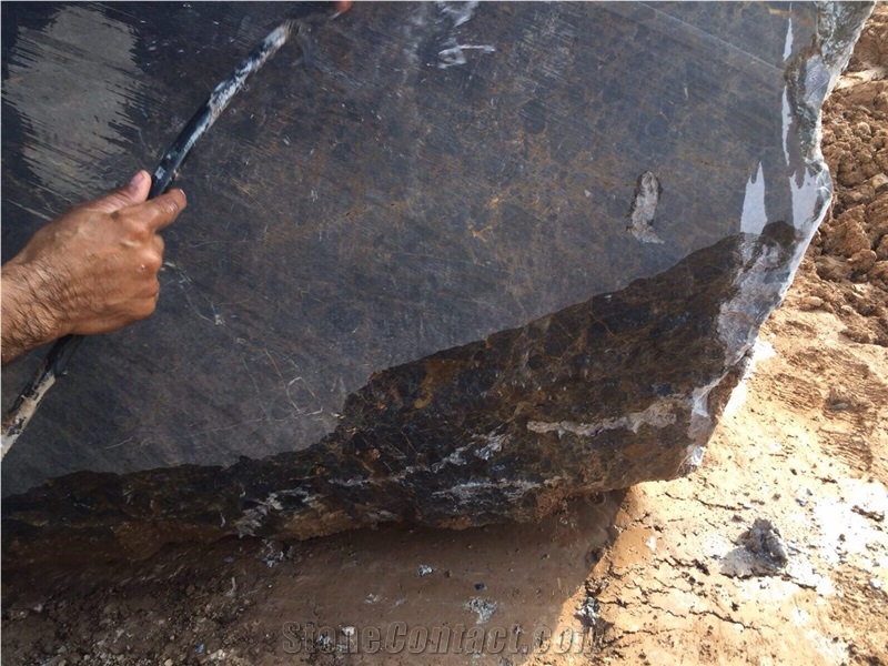 Golden Black Marble Blocks & Slabs, Black Polished Marble Tiles & Slabs