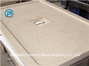 Bathroom Beige Marble Shower Tray, China Factory, Shower Tray