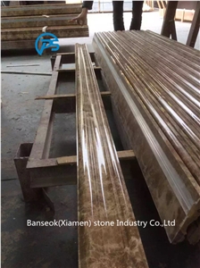 Emperador Light Marble Brown Marble Border & Molding, Marble Border for Sale