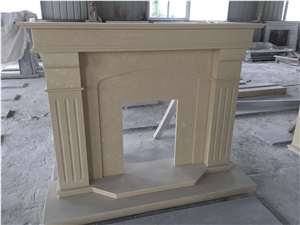 Beige Limestone Fireplace Mantel Beige Limestone Fireplace Mantel