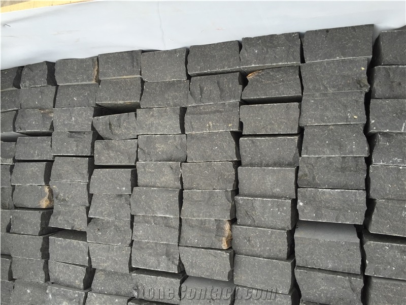 Black Basalt Cubestone Paving Stone