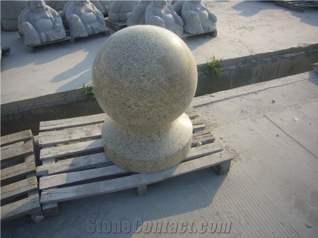 Grey Grantie Ball Parking Stone