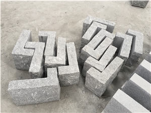 New G603 Granite Natural Split Kerbstone, China Grey Granite/Luner White/Grisal Granite