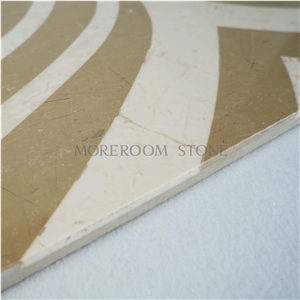 Beige Marble Medallion,Water-Jet Pattern
