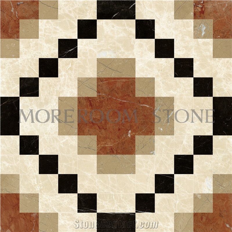 Chinese Marble Coral Red Marble Floor Mosaic Medallion Polished Red Marble Mosaic Medallion Polishes Mosaic Basketweave Mosaic Mosaic Pattern Wall Mosaic Bathroom Flooring Design