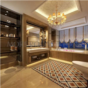 Chinese Marble Coral Red Marble Floor Mosaic Medallion Polished Red Marble Mosaic Medallion Polishes Mosaic Basketweave Mosaic Mosaic Pattern Wall Mosaic Bathroom Flooring Design