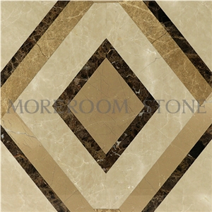 Emperador Light Marble Floor Medallions Tiles, Water Jet Marble Designs Luxury Design Living Room Decor, Burdur Beige Marble Floor Medallions Emperador Light Marble Floor Medallions Tiles, Water Jet Marble Designs Luxury Design Living Room Decor, Burdur Beige Marble Floor Medallions