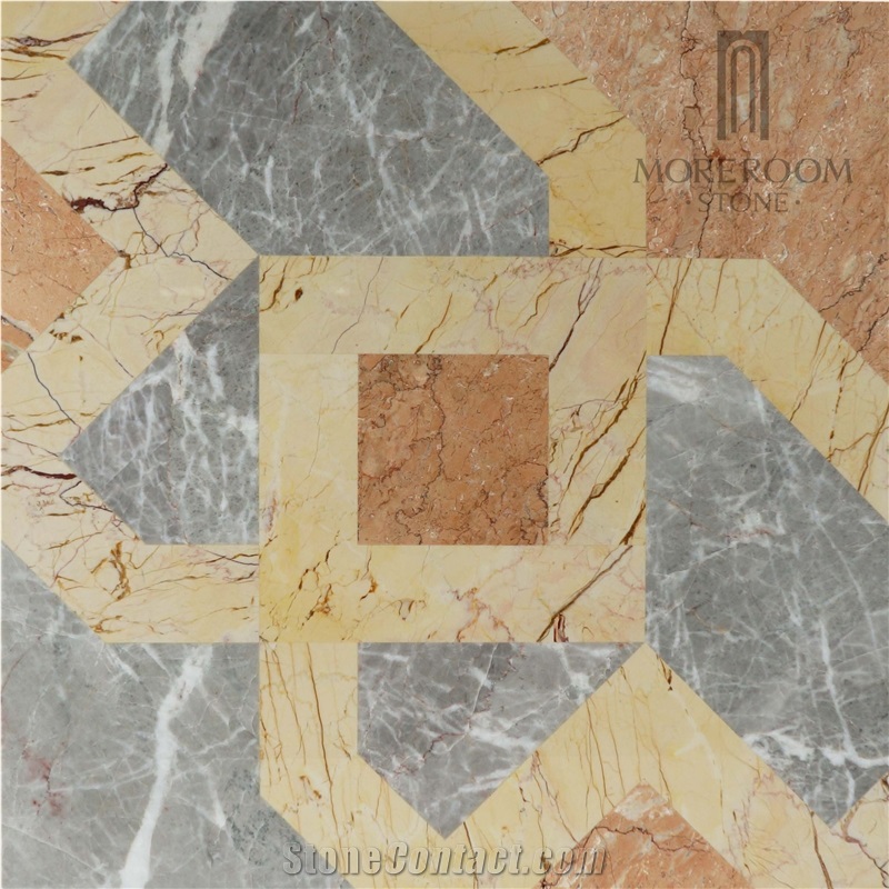 Grey Marble Water-Jet Laminated Floor Decorative Tile