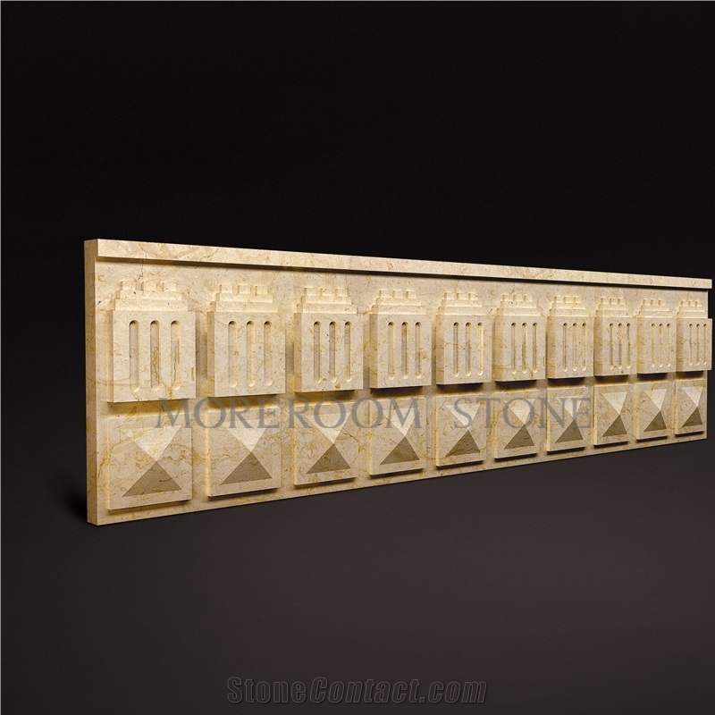 Iran Beige Marble Tiles Price Walling Tiles Ceramic Backes 3d Wall Skirting 3d Skirting Marble Panels Cnc Wall Panels 3d Decoration Composite Marble Tiles for Wall Decoration
