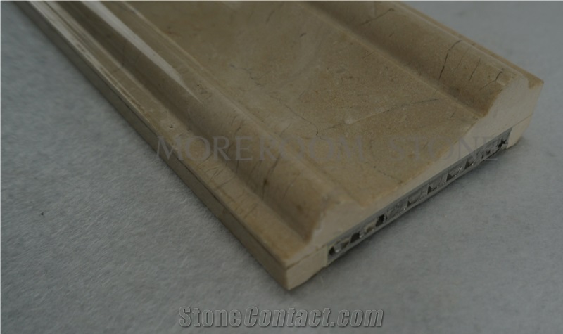 Polished Marble Moulding Backed Honeycomb Iran Marble Stone Shayan Beige Marble Price Marble Skirting Cnc Dome Mouldings Bullnose Moldings Ogee Moldings Crown Moldings