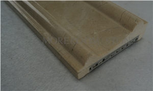 Polished Marble Moulding Backed Honeycomb Iran Marble Stone Shayan Beige Marble Price Marble Skirting Cnc Dome Mouldings Bullnose Moldings Ogee Moldings Crown Moldings