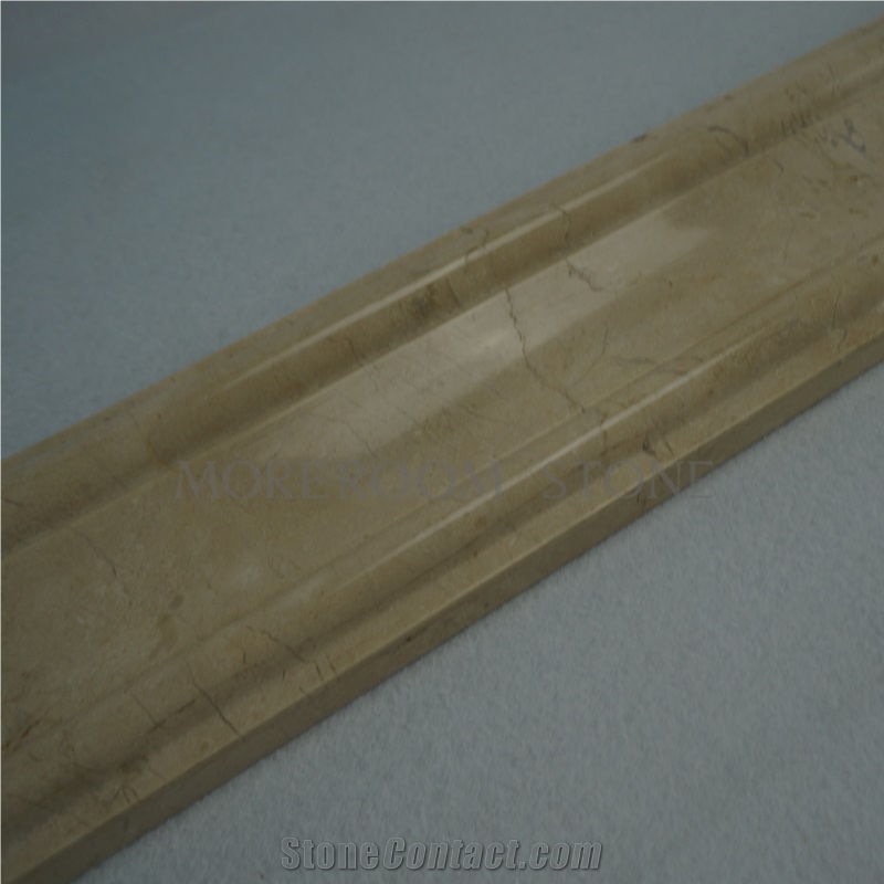 Polished Marble Moulding Backed Honeycomb Iran Marble Stone Shayan Beige Marble Price Marble Skirting Cnc Dome Mouldings Bullnose Moldings Ogee Moldings Crown Moldings