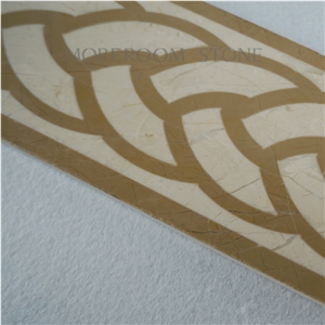 Spanish Beige Marble Flooring Border Designs