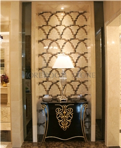 Spanish Cream Marfil Beige Marble Marble Mosaic Tile Natural Stone Mosaic Mosaic Pattern