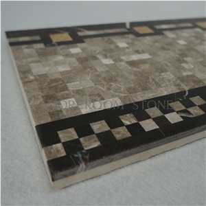 Turkish Grey Marble, Casti Grey Marble Mosaic Border, Skirtings, Border Decorations, Marble Flooring Border Tiles, Waterjet Marble Tiles Design, Floor Pattern, Marble Flooring Border Designs