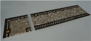 Turkish Grey Marble, Casti Grey Marble Mosaic Border, Skirtings, Border Decorations, Marble Flooring Border Tiles, Waterjet Marble Tiles Design, Floor Pattern, Marble Flooring Border Designs