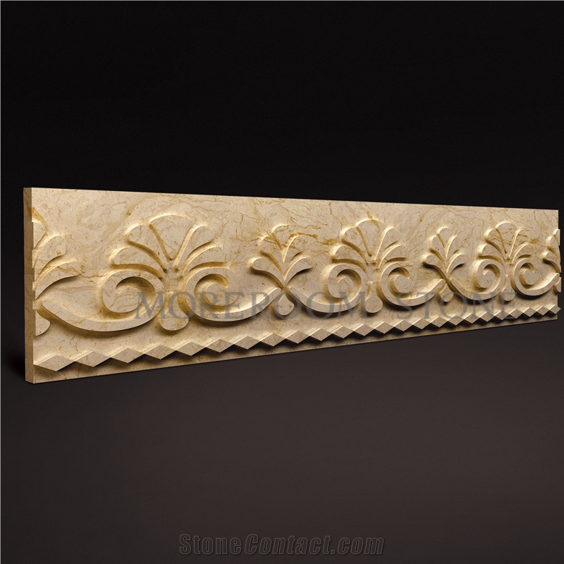 Turkish Marble Stone Magnolia Beige Marble Walling Tiles 3d Wall Panels Cnc Wall Panels Composited Marble 3d Decoration Ceramic Backed 3d Wall Tiles