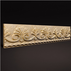 Turkish Marble Stone Magnolia Beige Marble Walling Tiles 3d Wall Panels Cnc Wall Panels Composited Marble 3d Decoration Ceramic Backed 3d Wall Tiles