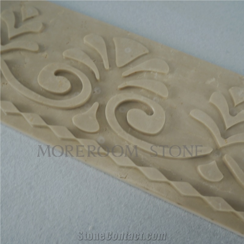 Turkish Marble Stone Magnolia Beige Marble Walling Tiles 3d Wall Panels Cnc Wall Panels Composited Marble 3d Decoration Ceramic Backed 3d Wall Tiles