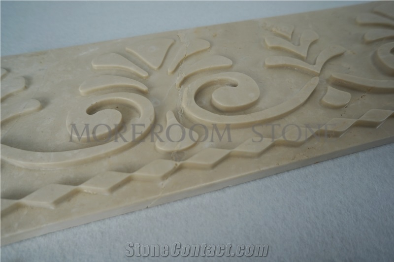 Turkish Marble Stone Magnolia Beige Marble Walling Tiles 3d Wall Panels Cnc Wall Panels Composited Marble 3d Decoration Ceramic Backed 3d Wall Tiles