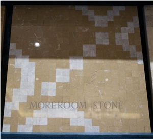 Yellow Marble Mosaic Wall Design Australian Golden Beige Marble White Marble Price Wall Mosaic Polished Marble Mosaic Tiles Home Marble Flooring Mosaic Bathroom Design Mosaic