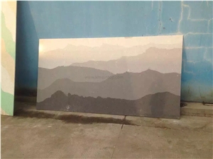Ink-And- Wash Quartz Stone Slab & Tiles/Engineered Stone Slab/Artificial Stone/Solid Surface /Silestone