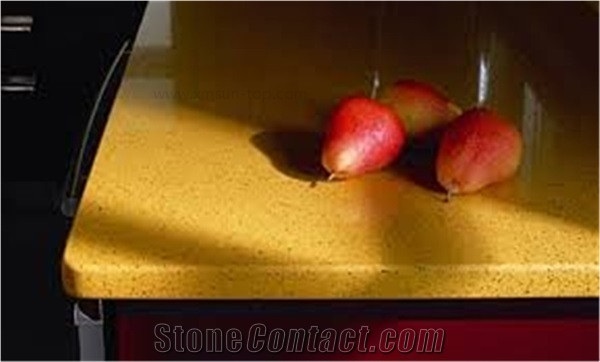 Mango Yellow Quartz Stone /Engineered Stone Kitchen Countertop/Artificial Stone Kitchen Countertop /Solid Surface Top/Quartz Countertop/Silestone