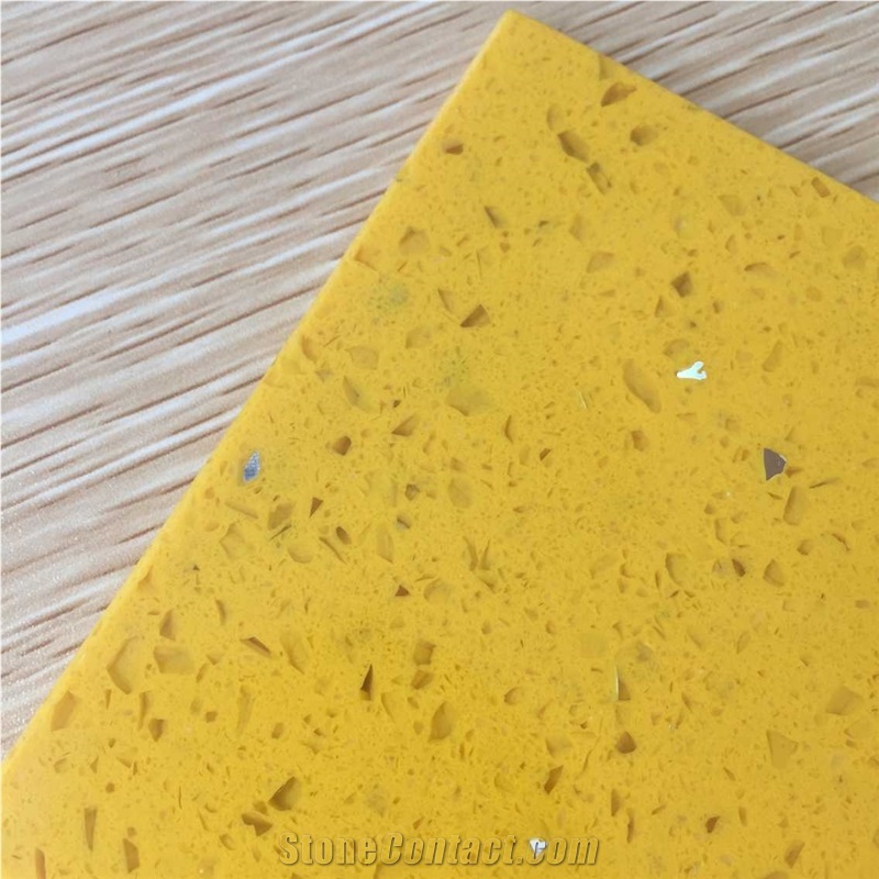Mango Yellow Quartz Stone /Engineered Stone Kitchen Countertop/Artificial Stone Kitchen Countertop /Solid Surface Top/Quartz Countertop/Silestone