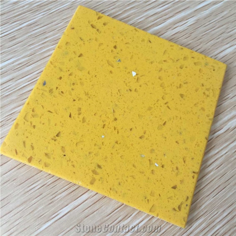 Mango Yellow Quartz Stone /Engineered Stone Kitchen Countertop/Artificial Stone Kitchen Countertop /Solid Surface Top/Quartz Countertop/Silestone
