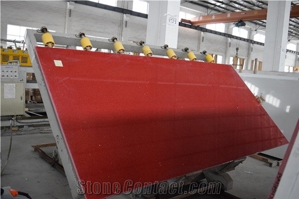 Marple Red Quartz Stone Kitchen Countertop/Engineered Stone Kitchen Top/Artificial Stone Countertop /Solid Surface Top/Quartz Countertop/Silestone