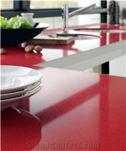 Marple Red Quartz Stone Kitchen Countertop/Engineered Stone Kitchen Top/Artificial Stone Countertop /Solid Surface Top/Quartz Countertop/Silestone