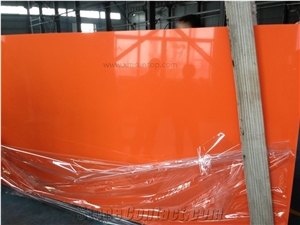 Orange Quartz Stone Kitchen Countertop/Engineered Stone Kitchen Top/Artificial Stone Countertop /Solid Surface Top/Quartz Countertop/Silestone